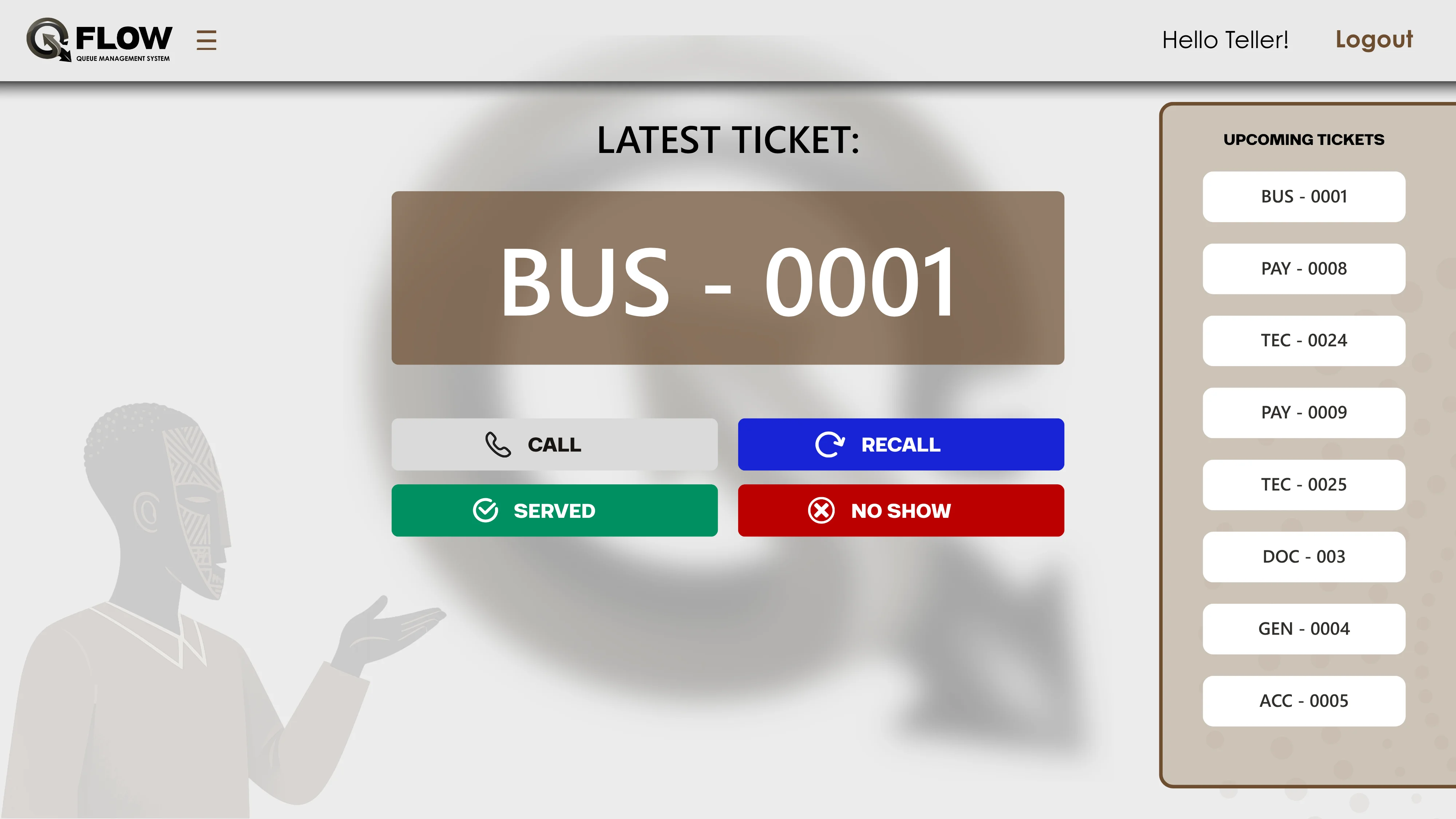 QFlow teller station interface